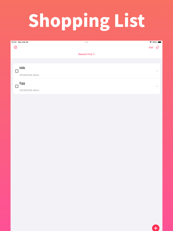 Shopping List - Ease