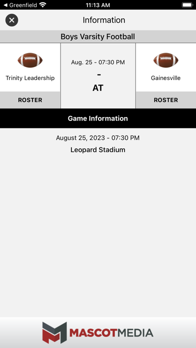 Gainesville Leopards Athletics Screenshot
