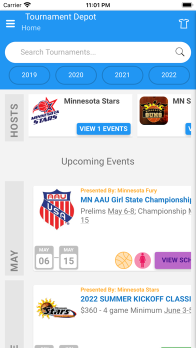 TournamentDepot Tournament Screenshot