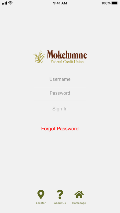 Mokelumne FCU - Mobile Banking Screenshot