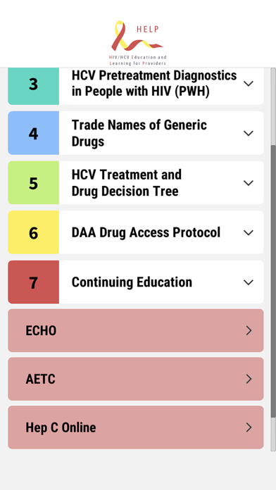 HIV/HCV Provider Education Screenshot