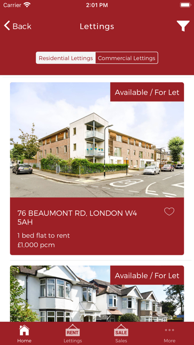 Milestone Estate Agents Screenshot