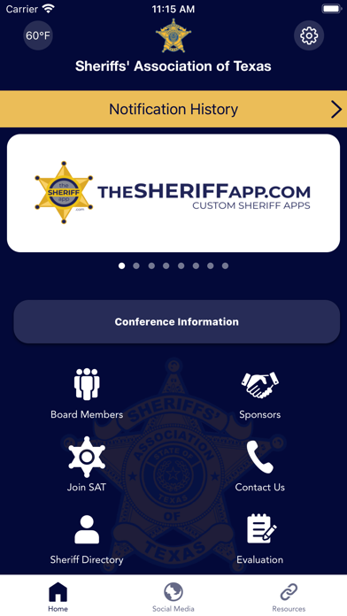 Sheriffs' Association of Texas Screenshot