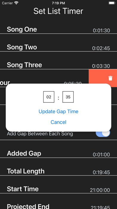 Screenshot #2 pour SetlistTimer