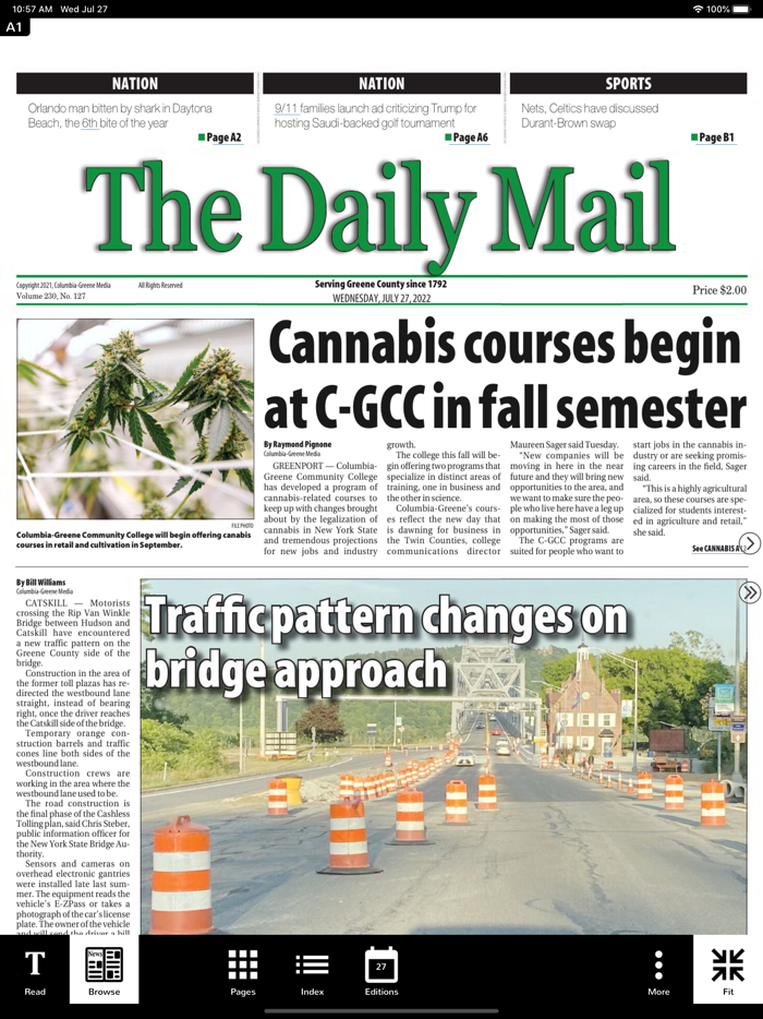 Catskill Daily Mail eEdition