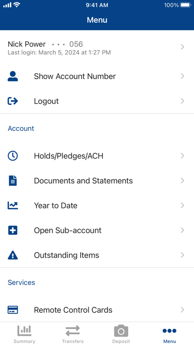 CRFCU Mobile Banking Screenshot