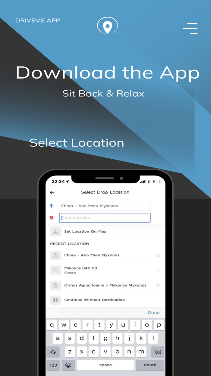 DriveMeApp Book a Ride
