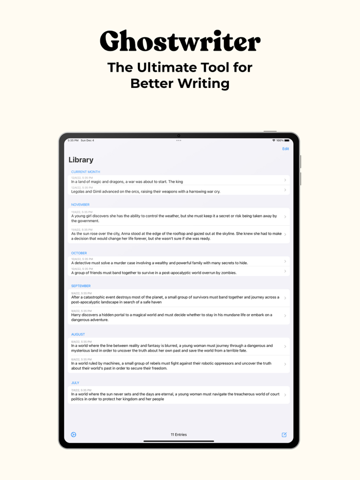 Ghostwriter AI powered typing