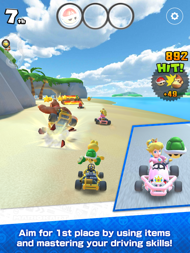 ภาพหน้าจอของ Mario Kart Tour