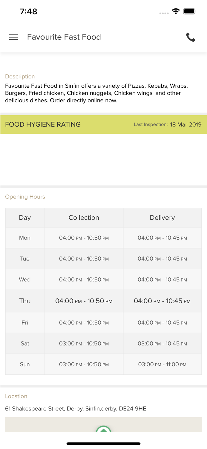 Favourite Fast Food.