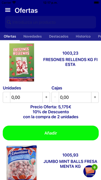 Dulces Oscar Commerce Screenshot