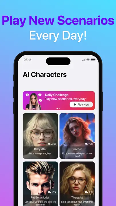 Chatty: AI Roleplay Characters iPhone Ekran Görüntüsü 3