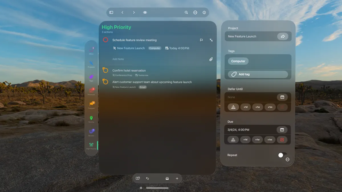 OmniFocus 4 screenshot 3