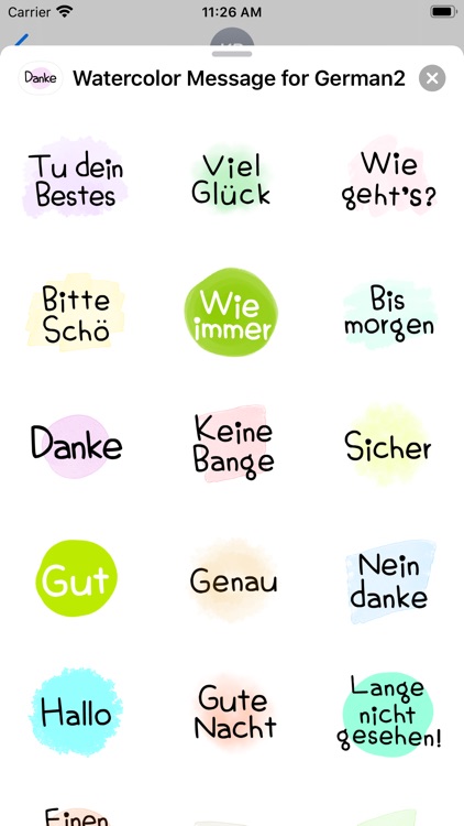 Watercolor Message for German2