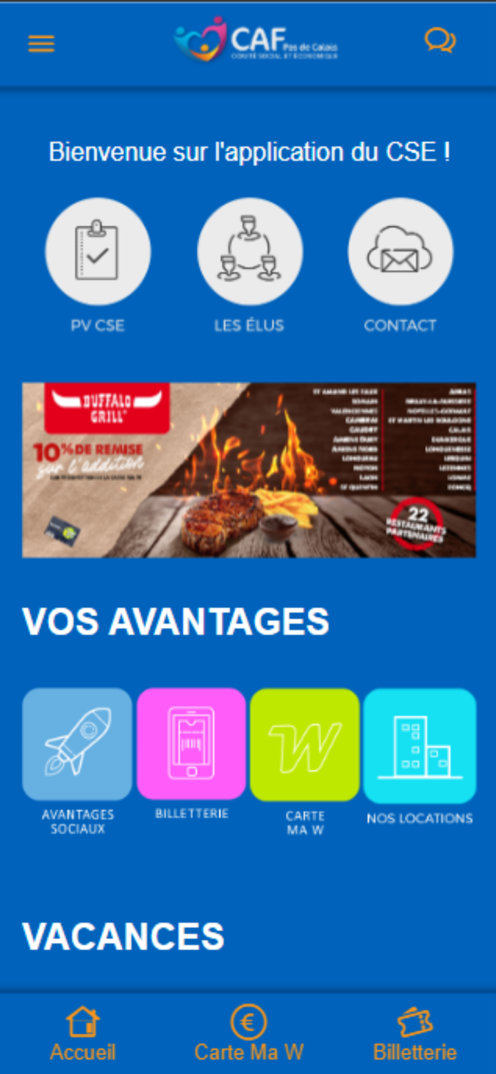 CSE CAF Pas-de-Calais screenshot 1