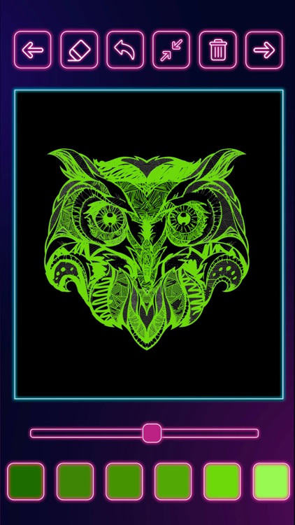 Draw with neon on screen