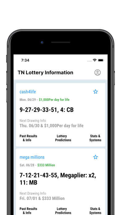 Lottery Results Tennessee Screenshot