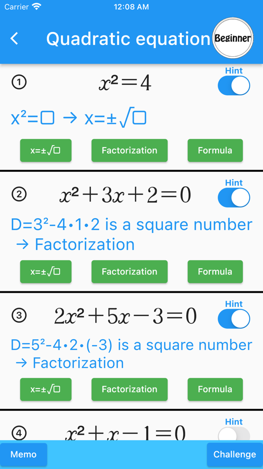 #7. Quadratic(Math Drills) (iOS) 由: 郷 田村