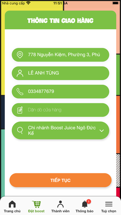 Boost Juice Vietnam Screenshot