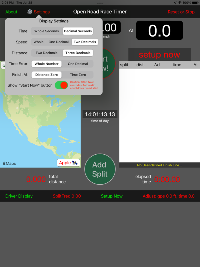 Open Road Race Timer