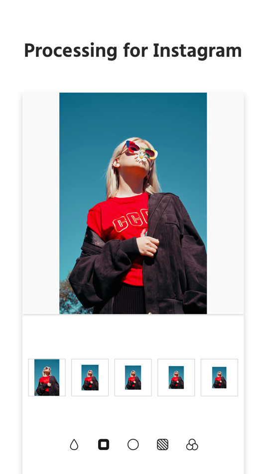 #1. Square Fit Photo Editor - PiQ (iOS) By: Shiho Sadamizu