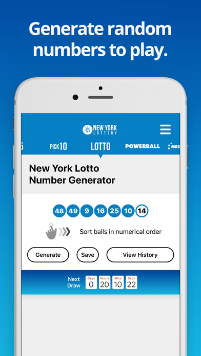 NY Lotto Results Screenshot