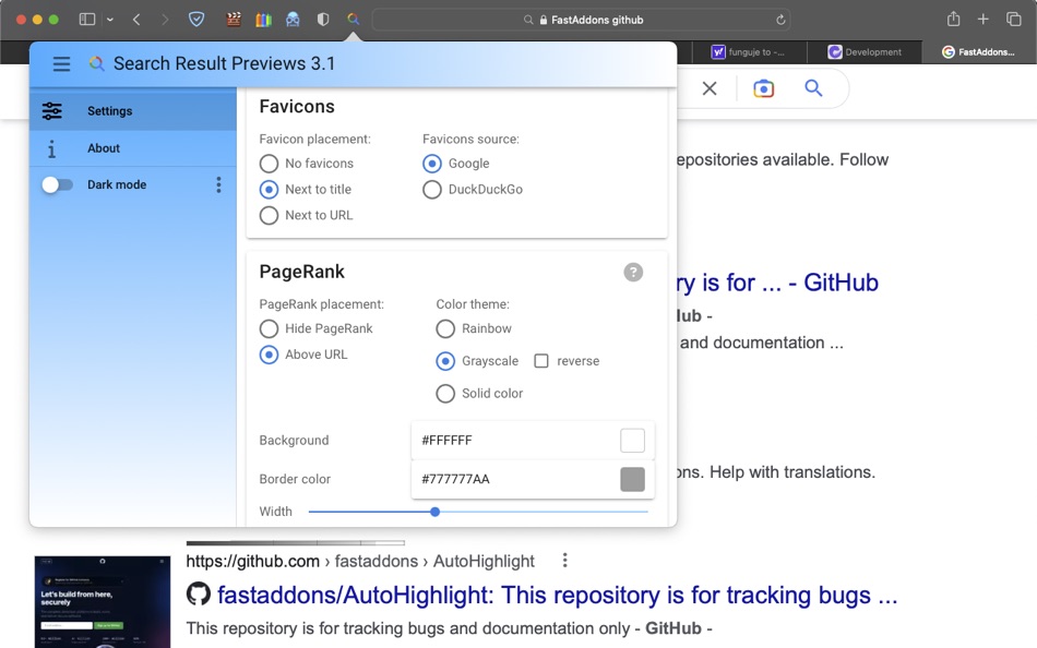 #3. Search Result Previews (macOS) 由: Juraj Masiar