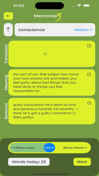 Memorize3: Improve Vocabulary Screenshot