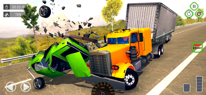 Semi Truck Crash Beam Drive