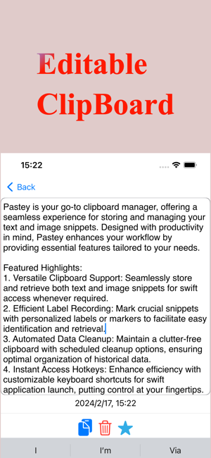 ‎Pastey - Efficient Clipboard ! Screenshot