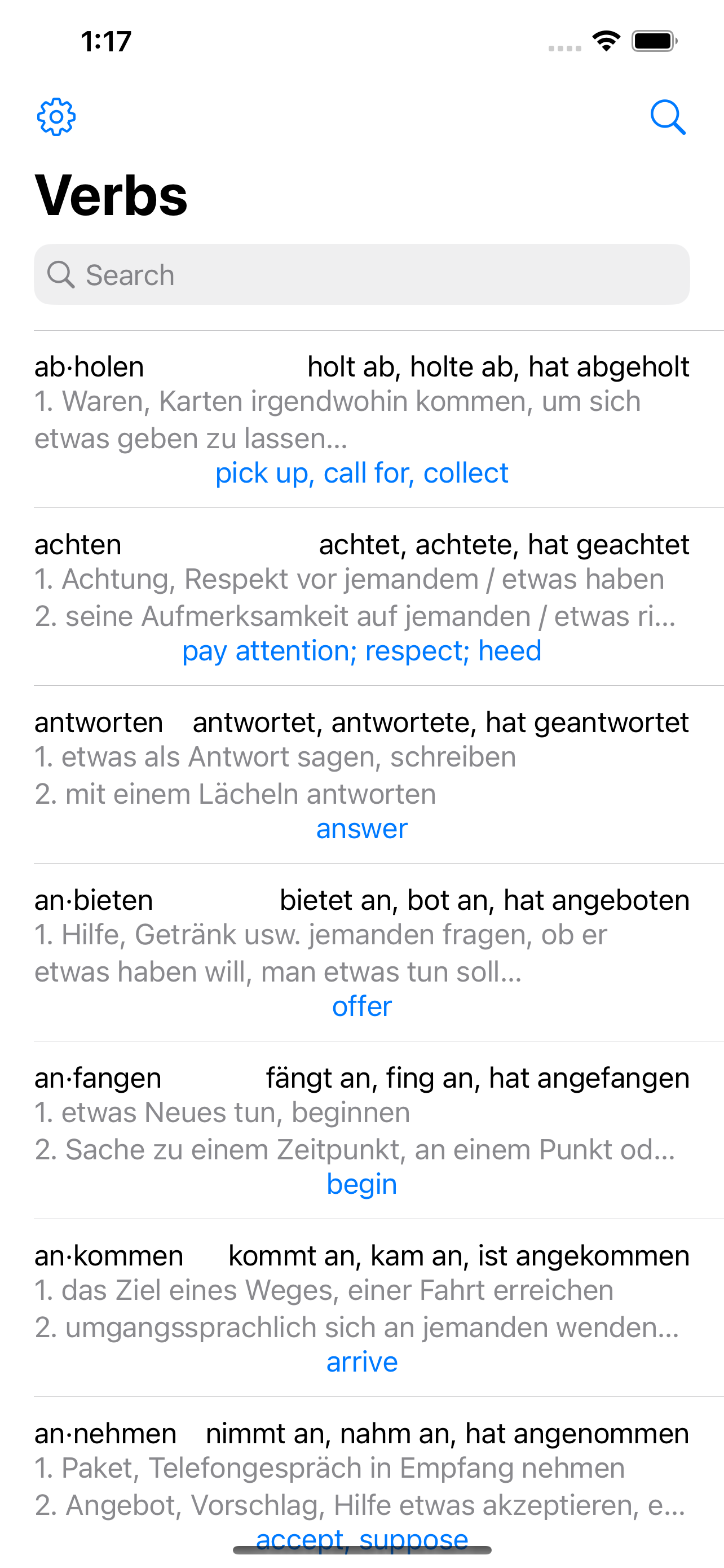 Deutsche Verben
