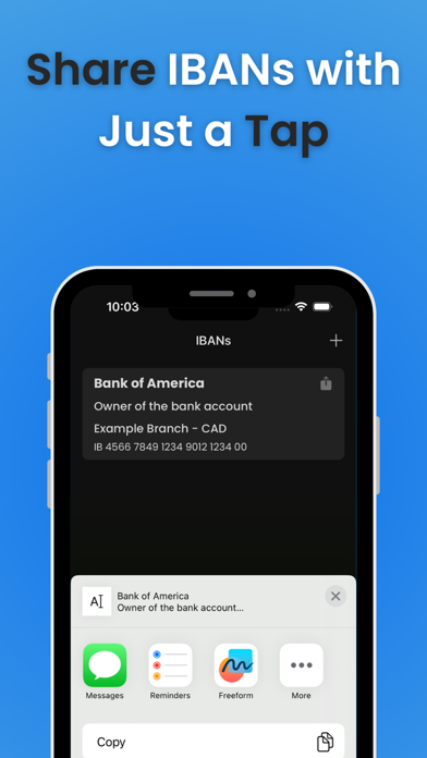 IBAN Planner Manager Organizer Screenshot