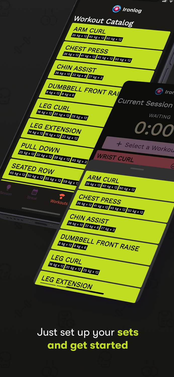 Ironlog Weight Lifting Log