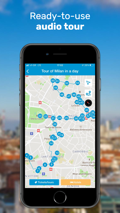 Milan Audio Guide Offline Map Screenshot