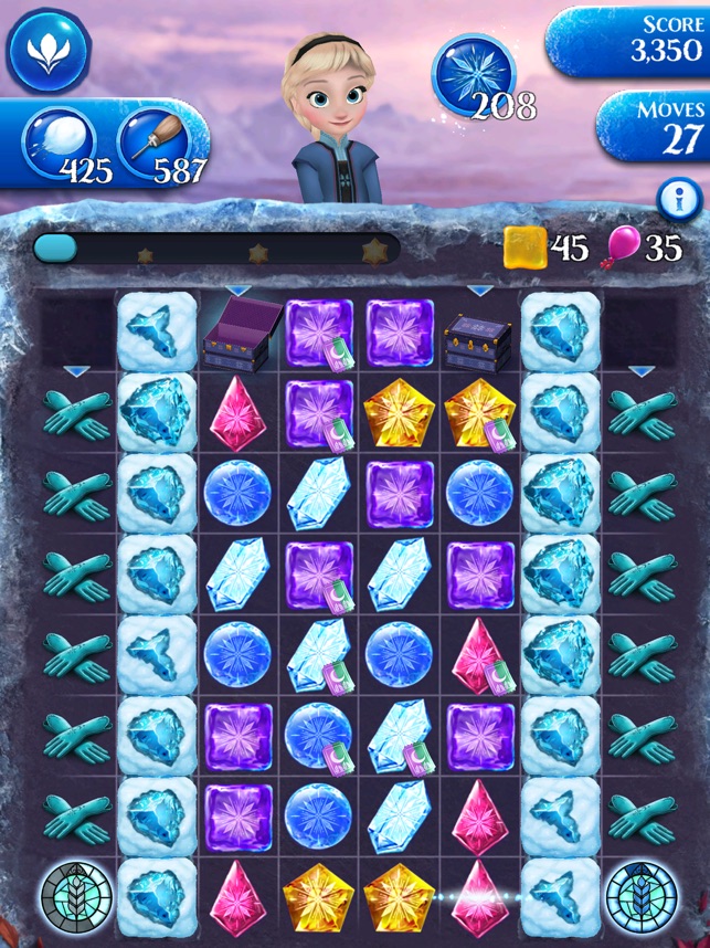 Frozen Free Fall – le jeu sur tablette et smartphones de la Reine des Neiges