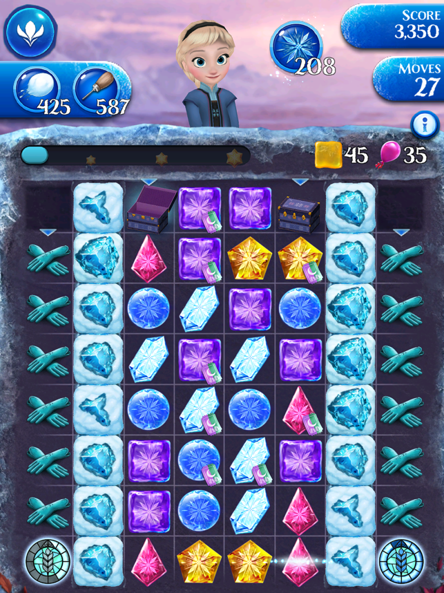 ‎Disney Frozen Free Fall Game Screenshot