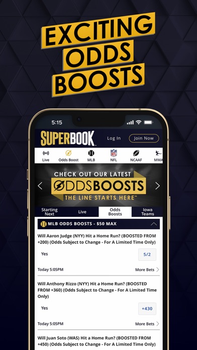 SuperBook Sports Iowa Screenshot