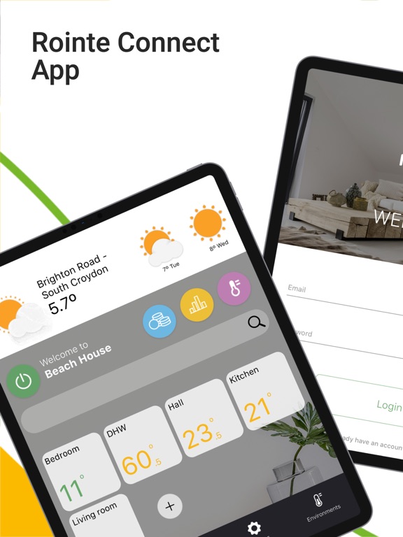 Rointe Connect iPad screenshot 1 - Lifestyle app