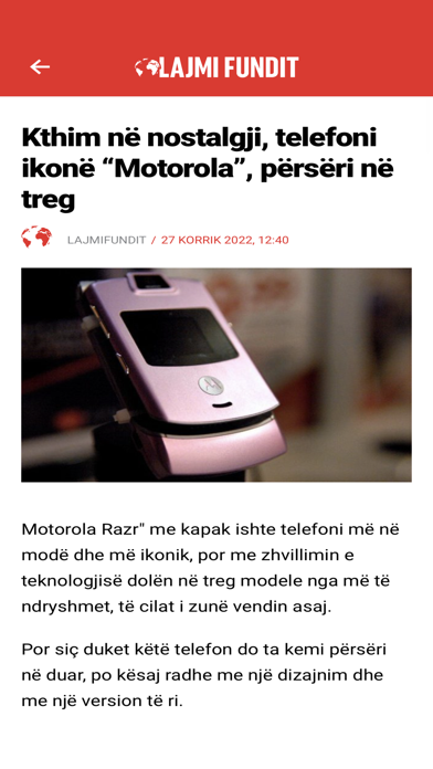 Lajmifundit.al Screenshot