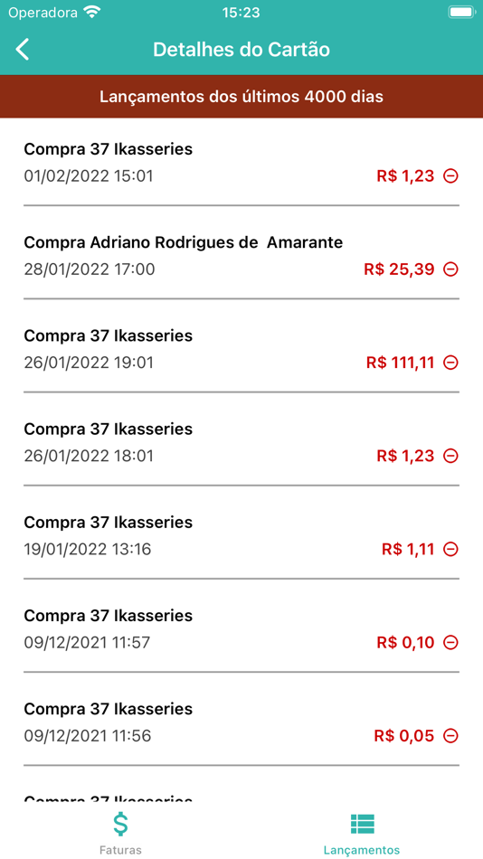 #6. Cartão Credsimpli (iOS) Av: Algorix Sistemas de Informática