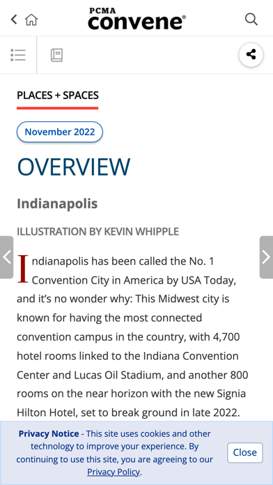 PCMA Convene Magazine Screenshot