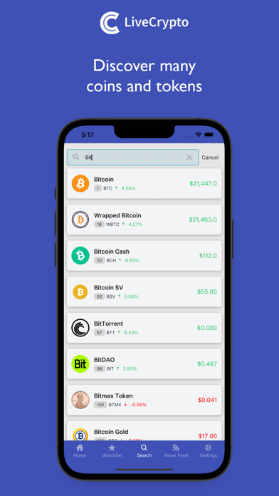 Live Crypto Screenshot
