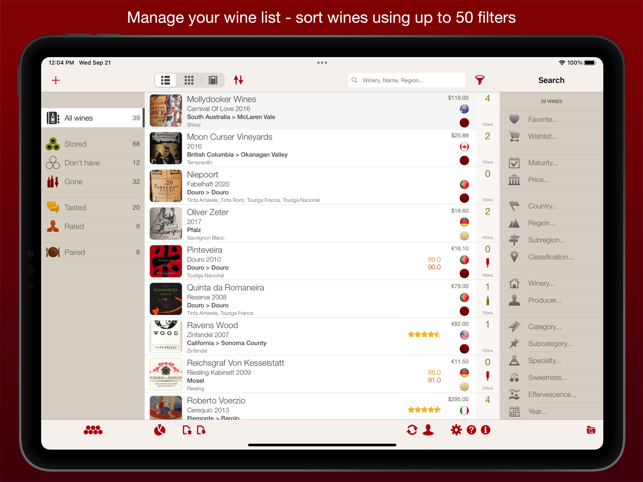VinoCell - wine cellar manager Screenshot
