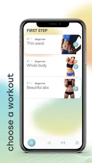 abs workout for women at home iphone screenshot 1