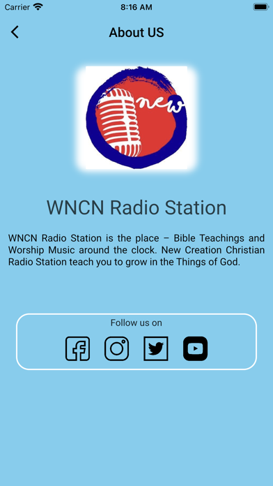 WNCN Radio Station Screenshot