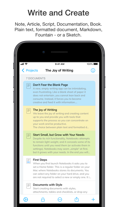 Screenshot #1 pour Notebooks – Write and Organize