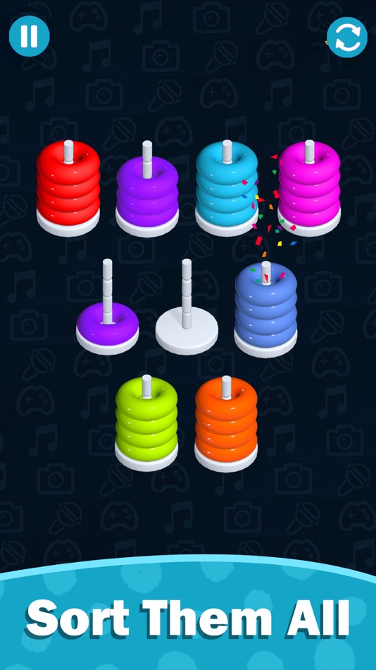 #2. Stacolor - Stack The Colors 3D (iOS) Podle: Halos Labs Technology Co.,Ltd