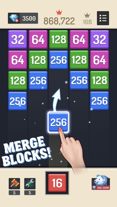 Screenshot #2 pour Merge Block - Number Puzzle