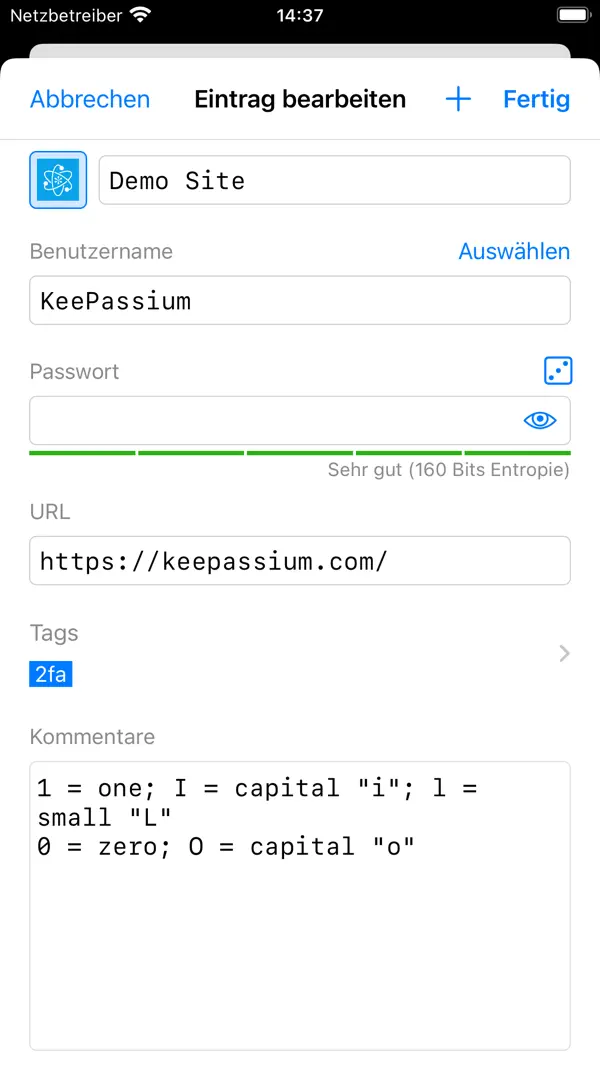 KeePassium (KeePass) Screenshot 7
