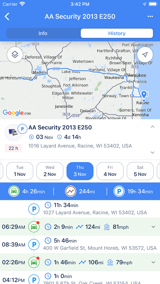 #3. Blue Line Tracking (iOS) 由: AA Residential Security & Monitoring Corp.